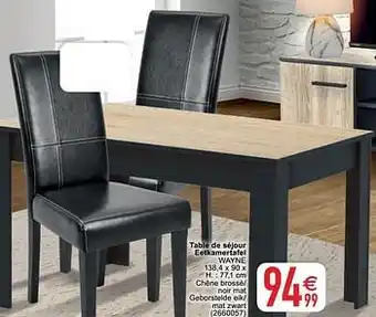 Table de séjour eetkamertafel wayne