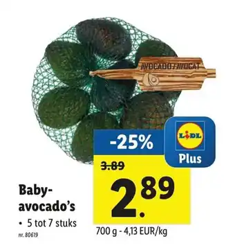 Lidl Baby avocado's aanbieding