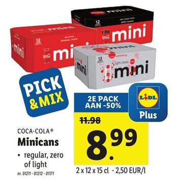 Lidl Coca-cola Minicans aanbieding