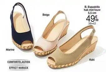 Damart Espadrille hak met touw aanbieding