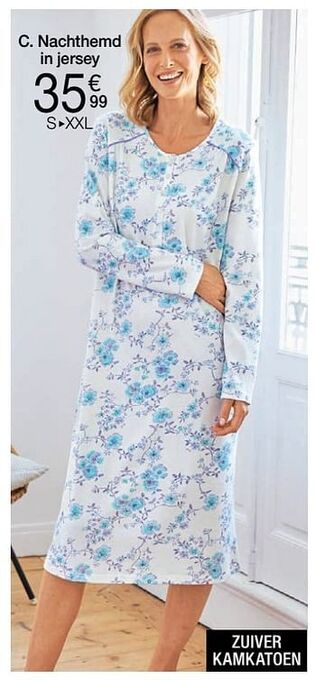 Damart Nachthemd in jersey aanbieding