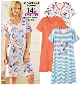 Damart Nachthemd in jersey aanbieding