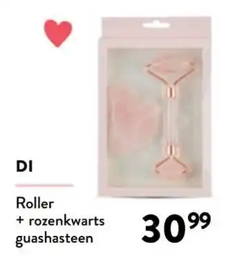 Roller + rozenkwarts guashasteen