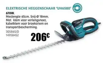 Europoint Makita elektrische heggenschaar uh6580 aanbieding