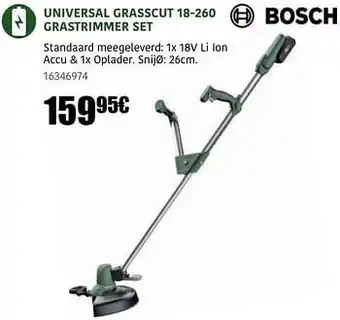 Europoint Bosch universal grasscut 18-260 grastrimmer set aanbieding