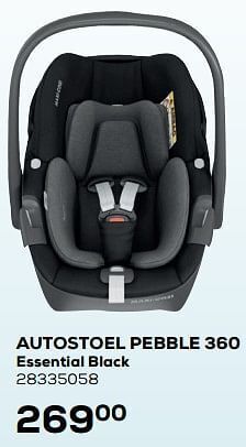 Autostoel pebble 360 essential black