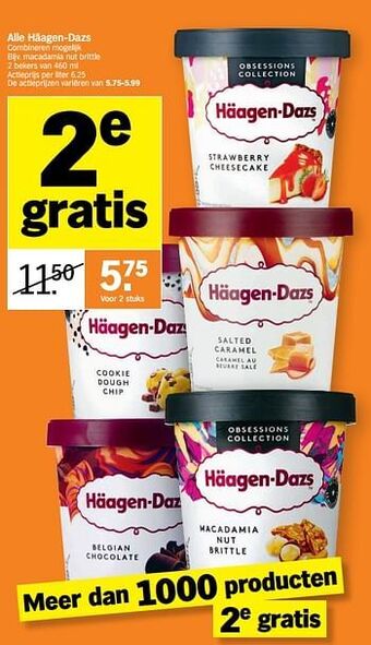 Albert Heijn Häagen-dazs macadamia nut brittle aanbieding