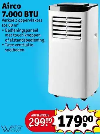 Watshome airco 7.000 btu