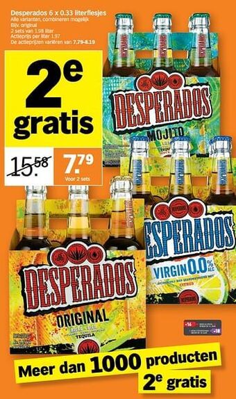 Albert Heijn Desperados original aanbieding