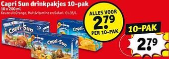 Kruidvat Capri sun drinkpakjes aanbieding