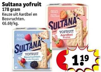 Kruidvat Sultana yofruit aanbieding