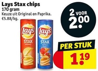 Kruidvat Lays stax chips aanbieding