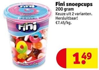 Fini snoepcups