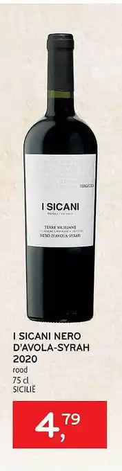 Alvo I Sicani Nero D'avola-syrah 2020 aanbieding