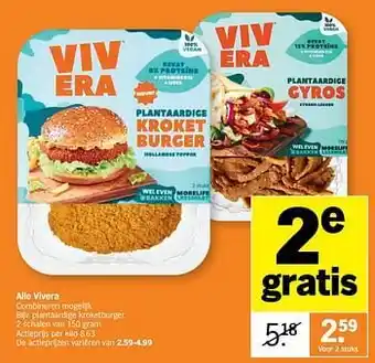 Albert Heijn Vivera plantaardige kroketburger aanbieding