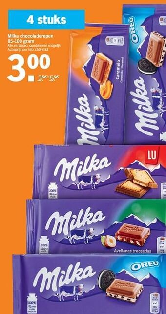 Milka chocoladerepen