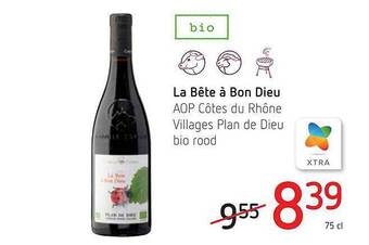 Spar Colruyt La Bête à Bon Dieu Aop Côtes Du Rhône Villages Plan De Dieu Bio Rood aanbieding