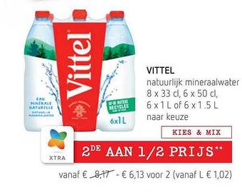 Spar Colruyt Vittel Natuurlijk Mineraalwater aanbieding
