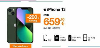 Orange Iphone 13 aanbieding