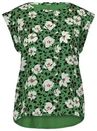 HEMA Dames Top Recycled Bloemen Groen (groen)