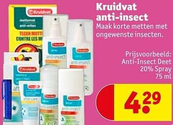 Kruidvat Anti-insect deet 20% spray aanbieding