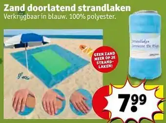 Kruidvat Zand doorlatend strandlaken aanbieding