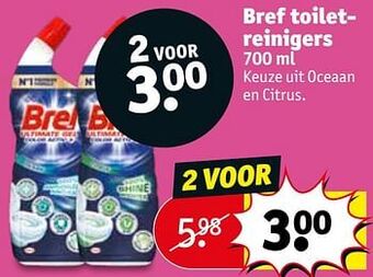 Kruidvat Bref toiletreinigers aanbieding