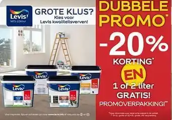 Levis -20% korting en 1 of 2 liter gratis!