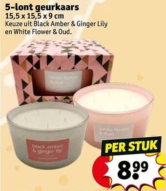 Kruidvat 5-lont geurkaars aanbieding