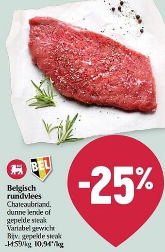 Delhaize Gepelde steak aanbieding