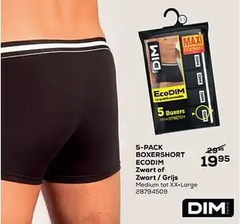 Supra Bazar 5-pack boxershort ecodim zwart of zwart - grijs aanbieding