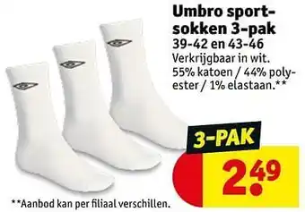 Umbro sport- sokken
