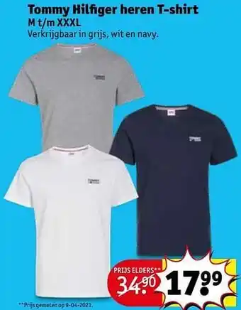 Kruidvat Tommy hilfiger heren t-shirt aanbieding