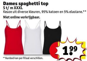 Kruidvat Dames spaghetti top aanbieding