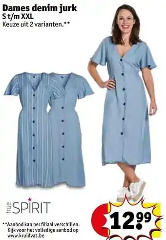 Kruidvat Dames denim jurk aanbieding