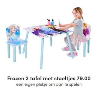 Baby & Tiener Frozen 2 tafel met stoeltjes aanbieding