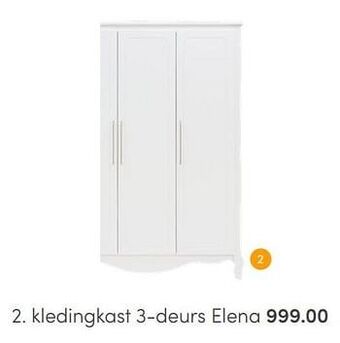 Baby & Tiener Kledingkast 3-deurs elena aanbieding