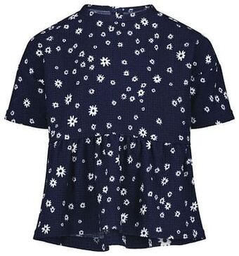 HEMA HEMA Kindertop Bloem Donkerblauw (donkerblauw) aanbieding