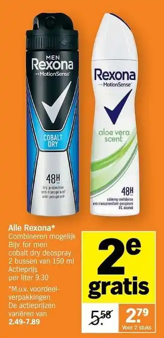 Rexona for men cobalt dry deospray