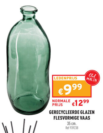 Gerecycleerde Glazen Flesvormige Vaas