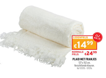 Trafic Plaid Met Franjes aanbieding