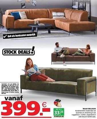 Seats and Sofas Model bellagio aanbieding