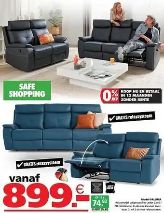 Seats and Sofas Model paloma aanbieding