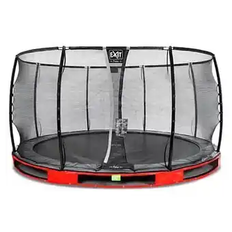 Brico Exit in-ground trampoline Elegant Premium met veiligheidsnet Deluxe ø427cm rood aanbieding
