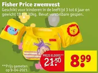 Kruidvat Fisher price zwemvest aanbieding