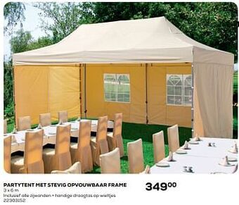 Supra Bazar Partytent met stevig opvouwbaar frame aanbieding
