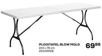 Plooitafel blow mold