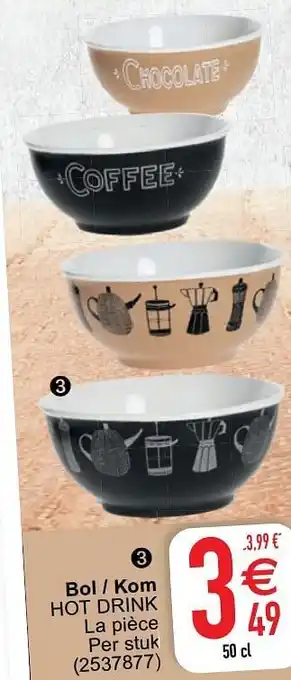 Cora Bol - kom hot drink aanbieding
