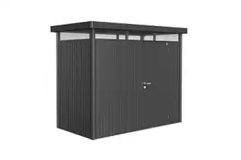 Brico Biohort tuinhuis HighLine H1 enkele deur donkergrijs 155x275cm aanbieding