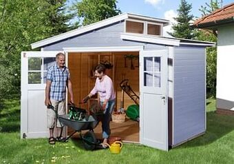 Brico Weka tuinhuis 226 GR3 grijs 209x295cm aanbieding